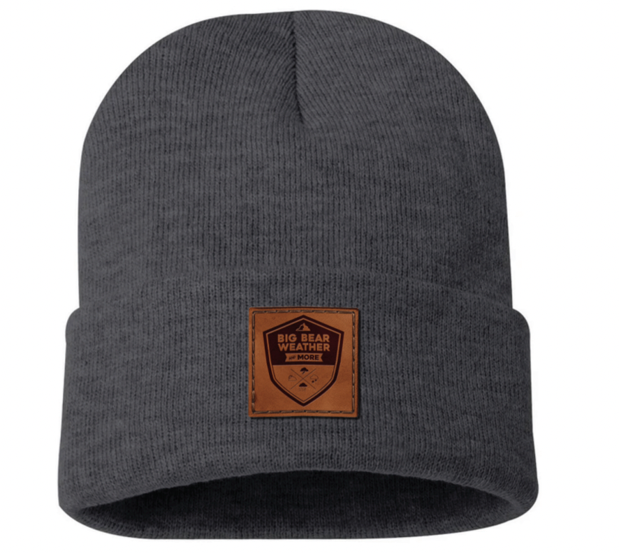 Leather Patch Beanie