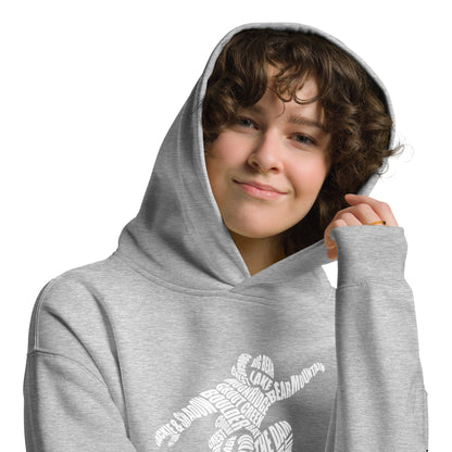 Oversized Snowboarder Typography Hoodie