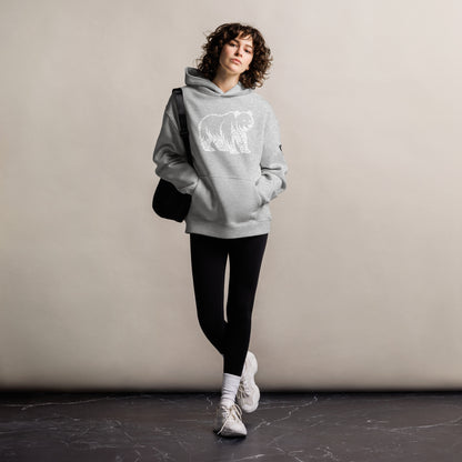 Oversized Bear Typography Hoodie