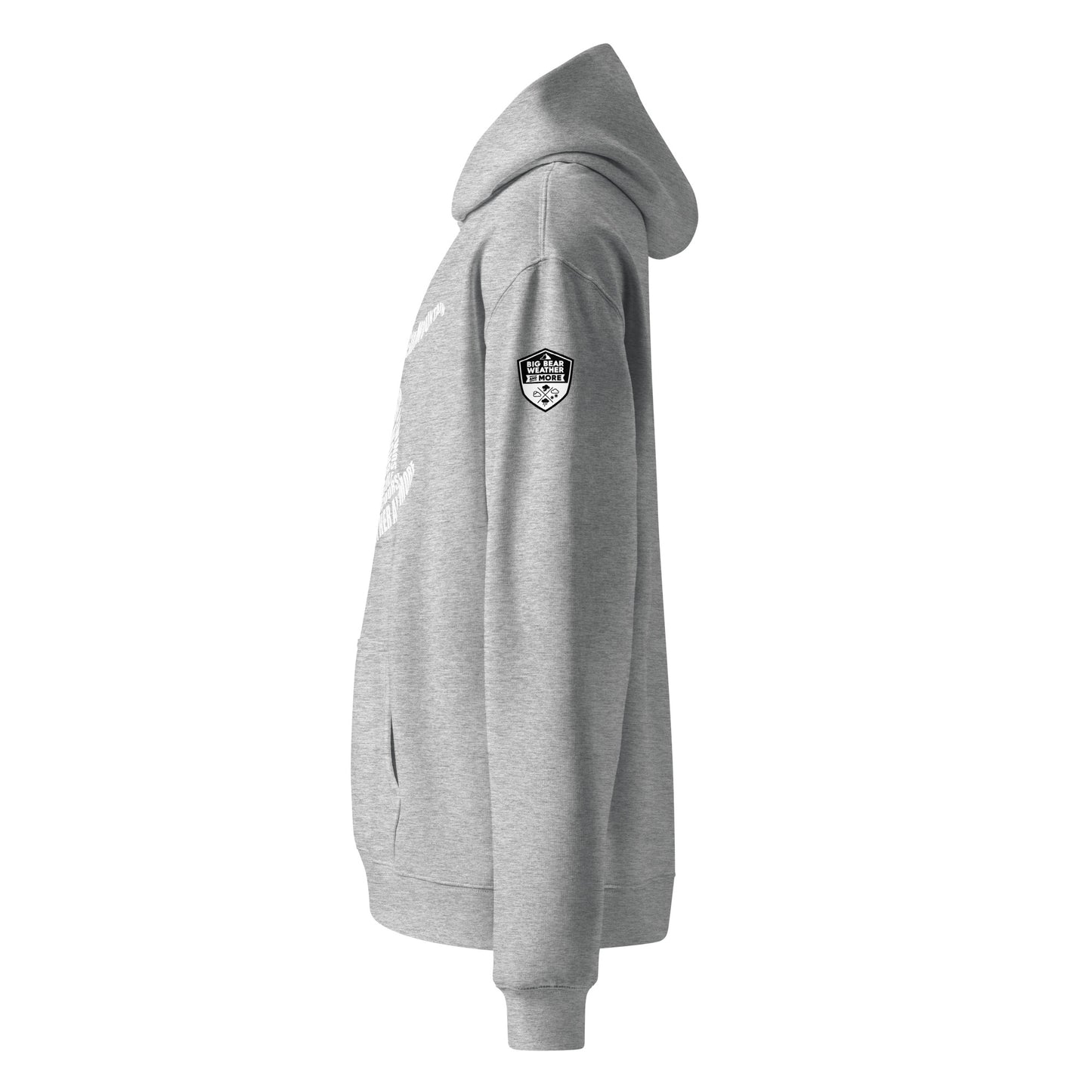 Oversized Snowboarder Typography Hoodie