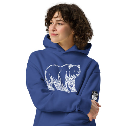 Oversized Bear Typography Hoodie