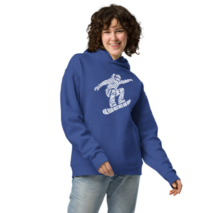 Oversized Snowboarder Typography Hoodie