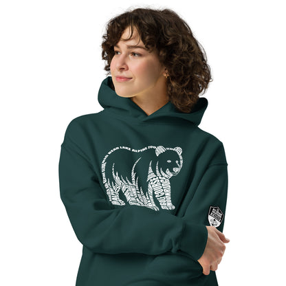 Oversized Bear Typography Hoodie